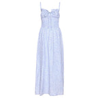 Floral Strappy Open-Back Maxi Dress
