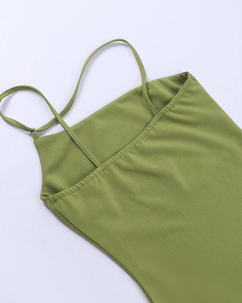 Strappy Short-Sleeve Mini Dress