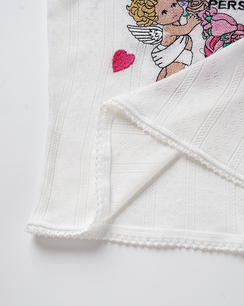 Strapless Graphic Top