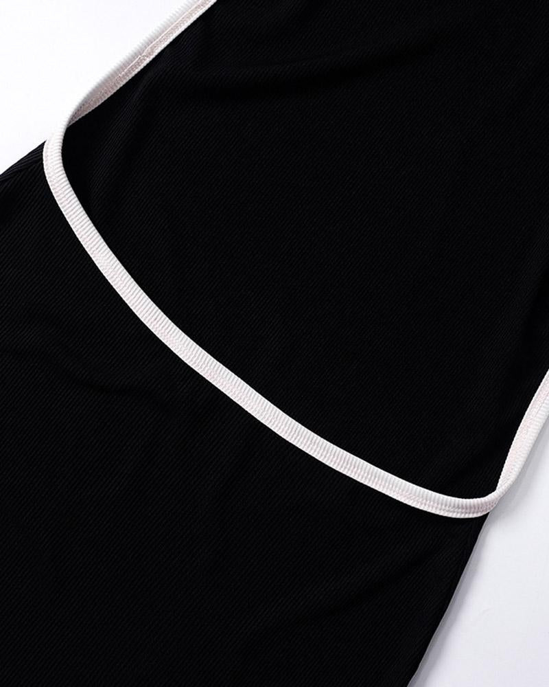 Scoop-Neck Open-Back Dress