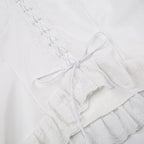 Strappy Open-Back Ruffled Cami Top with Lace Details