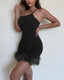 Strappy Short-Sleeve Mini Dress