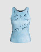 Distressed Sleeveless Tank Top