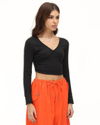 Cropped Crop Top with a V-Neck
