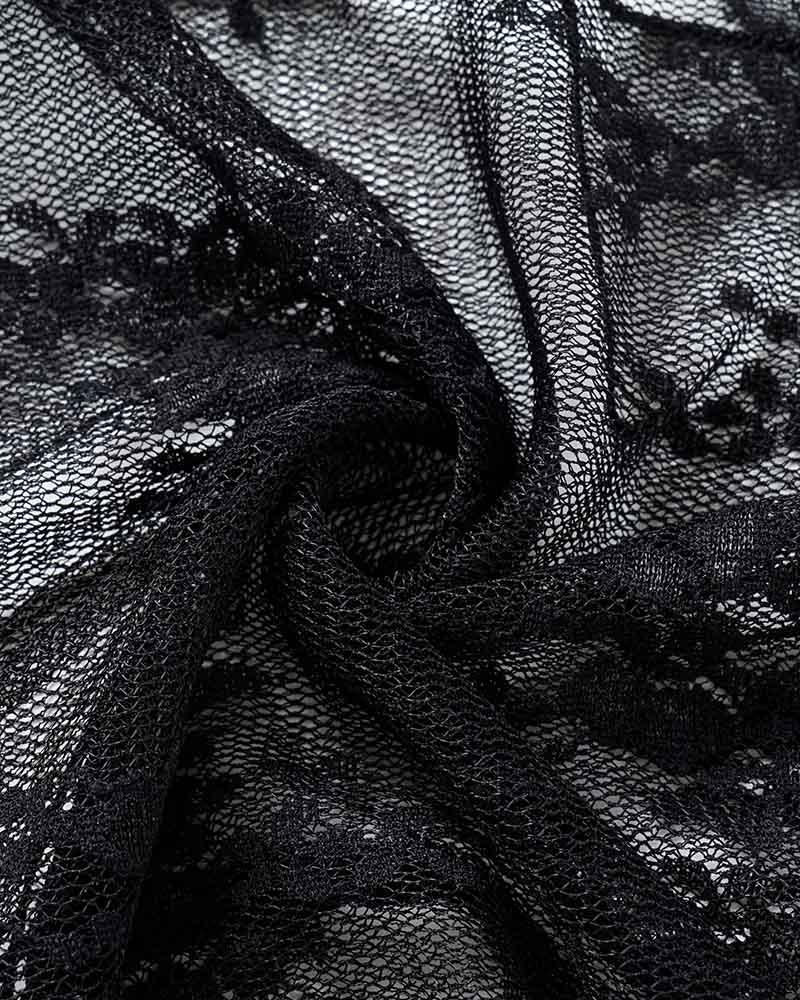 Lace Bandeau Draped Top