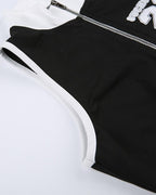 Strappy Zip-Detail Sleeveless Top