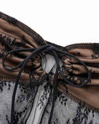 Lace Bandeau Draped Top