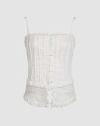 Slit-Detail Corset Top