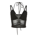 Halterneck Strappy Open-Back Two-Piece Set