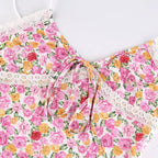 Printed Strappy Open-Back Dress with a V-Neck
