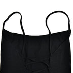 Square-Neck Strappy Open-Back Maxi Dress with a Split Detail