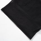 Strapless Open-Back Mesh Top