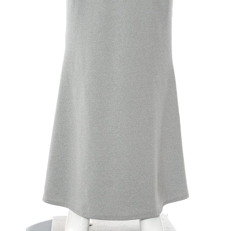 Mermaid Strappy Sleeveless Maxi Dress with a Square Neck