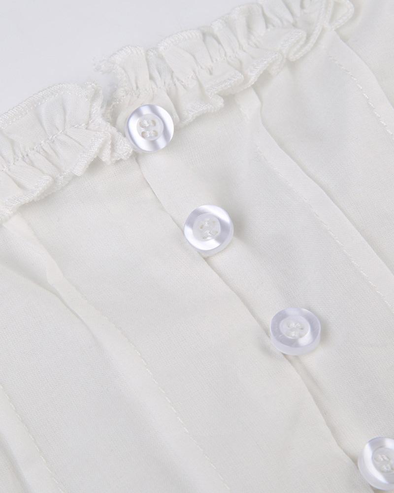 Slit-Detail Corset Top