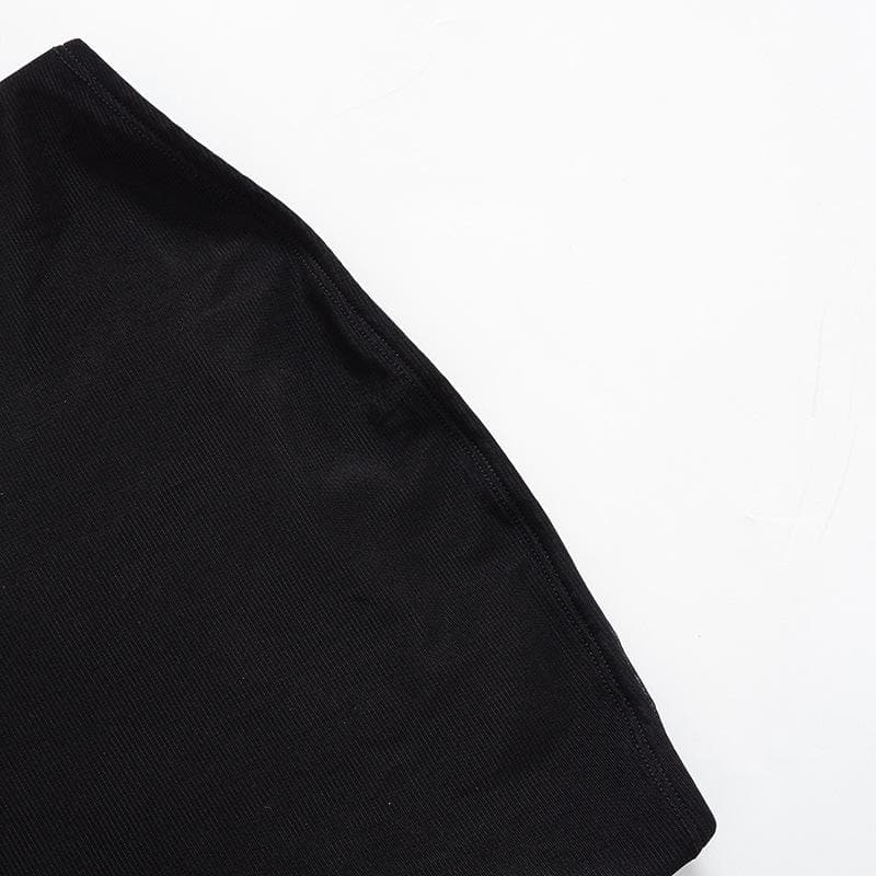 Strapless Open-Back Mesh Top
