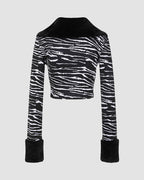 Cropped Crop Top with Zip Details