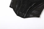 Sweetheart-Neck Strapless Zip-Front Corset Top with Lace Details