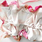 Printed Strappy Open-Back Cami Top with Ruched Details