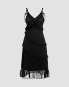 Strappy Asymmetric Maxi Dress