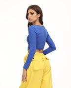 Cropped Crop Top with a V-Neck