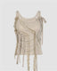 Strappy Sleeveless Top with Ruffle Details