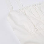 Lace Strappy Zip-Front Cami Top with an Open Back