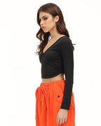 Cropped Crop Top with a V-Neck