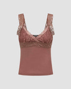 Strappy Cami Top with Lace Details
