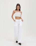 Strapless Cropped Sleeveless Top