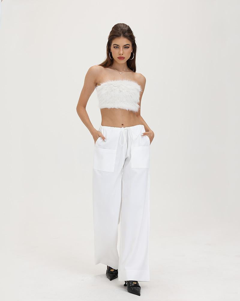Strapless Cropped Sleeveless Top