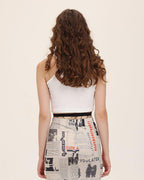 Printed Cropped Sleeveless Tank Top