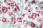 Floral Square-Neck Satin Midi Dress