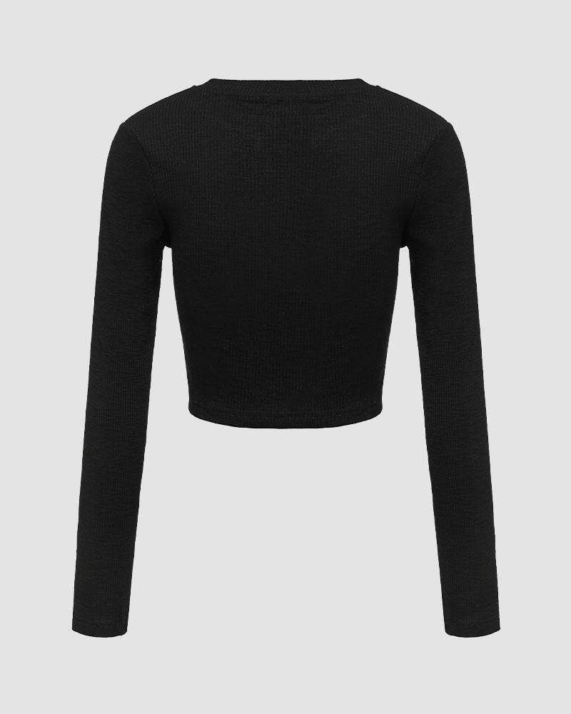 Cropped Distressed Crop Top