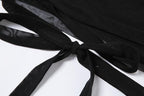 Strapless Bandage-Style Mesh Top with Lace-Up Details