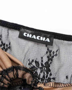 Lace Bandeau Draped Top