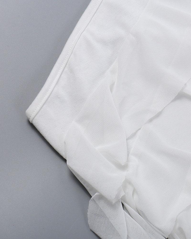 Asymmetric Top with Ruffle Details