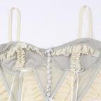 Strappy Open-Back Ruffled Cami Top