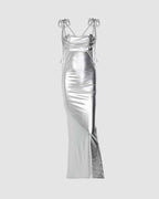 Bodycon Long-Sleeve Dress with a Split Detail
