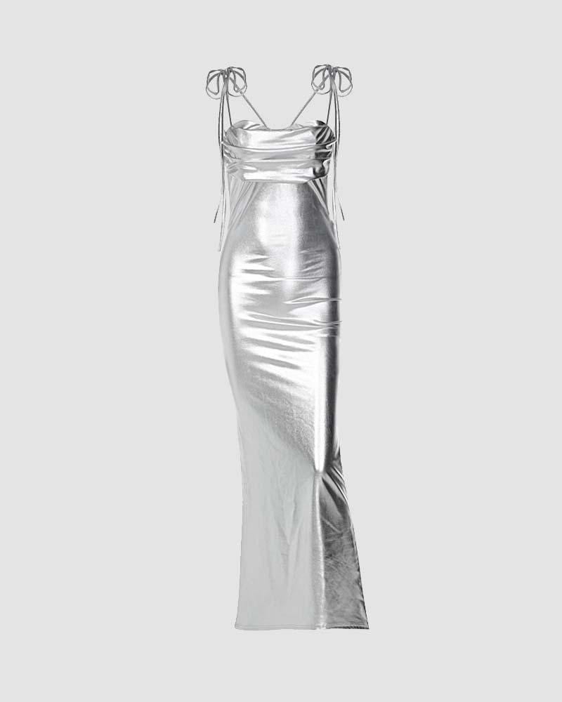 Bodycon Long-Sleeve Dress with a Split Detail