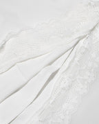 Lace Short-Sleeve Mini Dress with a Sweetheart Neck