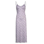 Printed Strappy Ruffled Dress with an Open Back