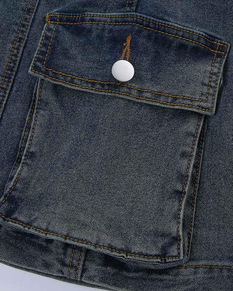 Denim Strapless Mini Dress