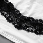 Lace Strapless Paneled Top with an Open Back