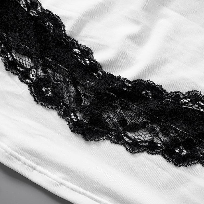 Lace Strapless Paneled Top with an Open Back