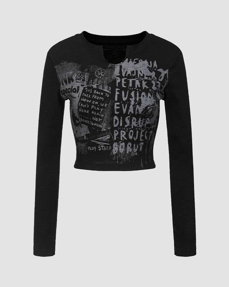 Cropped Distressed Crop Top