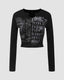 Cropped Distressed Crop Top