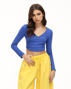 Cropped Crop Top with a V-Neck