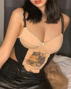 Cropped Sleeveless Corset Top