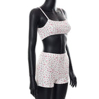 Floral Strappy Cropped Co-Ord Set