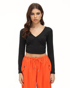 Cropped Crop Top with a V-Neck